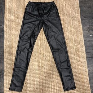 Black Pleather leggings